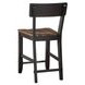 Bermuda Black 24" Short Back Counter Height Stool Set of 2