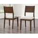 Canton Brown and Beige Cushioned Seat Side Chair Set of 2