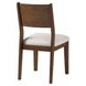 Canton Brown and Beige Cushioned Seat Side Chair Set of 2