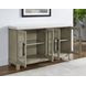 Carena White Marble Top Brown 4 Door Sideboard with Touch Lighting