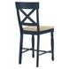 Darcy Beige and Midnight Blue Extendable Rectangular Counter Height Dining Room Set