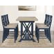 Darcy Beige and Midnight Blue Extendable Rectangular Counter Height Dining Room Set