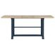 Darcy Beige and Midnight Blue Extendable Rectangular Counter Height Dining Room Set