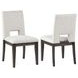 Evan White Upholstered Side Chair Set of 2
