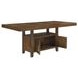 Garland Brown 80" Extendable Rectangular Counter Height Table with Storage