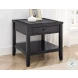 Garvine Gray Sintered Stone And Midnight End Table