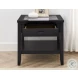 Garvine Gray Sintered Stone And Midnight End Table