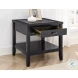 Garvine Gray Sintered Stone And Midnight End Table