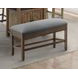 Grayson Brown 47" Counter Height Storage Bench with Nailhead Trim