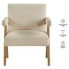 Helen Cream and Chestnut Accent Chair