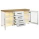 Magnolia White 2 Glass Door Server