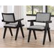Magnolia Black Short Back Arm Chair Set of 2