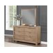 Montana Sand 6 Drawer Dresser and Mirror