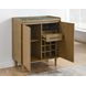 Novato Light Brown Sintered Stone 2 Door Bar Cabinet