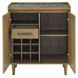 Novato Light Brown Sintered Stone 2 Door Bar Cabinet