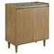 Novato Light Brown Sintered Stone 2 Door Bar Cabinet