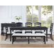 Odessa Black 66" Extendable Rectangular Dining Table