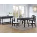 Odessa Black 66" Extendable Rectangular Dining Table