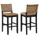 Reid Brown Vegan Leather Bar Chair Set of 2