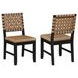 Reid Brown Vegan Leather Side Chair Set of 2