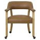 Rylie Brown Captains Chair with Casters and Nailhead Trim
