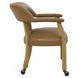 Rylie Brown Captains Chair with Casters and Nailhead Trim