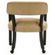 Rylie Black Captains Chair with Casters and Nailhead Trim