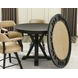 Rylie Black 48" Round Game Top Dining Table with Storage