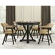 Rylie Black Round Game Top Storage Dining Dining Room Set