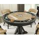 Rylie Black 48" Round Game Top Dining Table with Storage