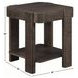 Salina Espresso Square End Table