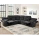 Seattle Gray 3 Piece Modular Dual Power Reclining Sectional with USB Charging