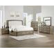 Sonoma Gray Upholstered Queen Panel Bed with 2 Front Storage Drawers