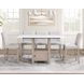 Taylor Beige and White 60" Rectangular Marble Top Counter Height Table