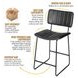 Tribeca Black Vegan Leather Counter Height Stool