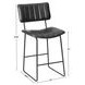 Tribeca Black Vegan Leather Counter Height Stool