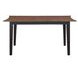 Joplin Walnut and Ebony 62" Extendable Rectangular Dining Table