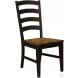Stormy Ridge Chickory and Slate Black Ladderback Side Chair Set of 2