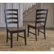 Stormy Ridge Chickory and Slate Black Ladderback Side Chair Set of 2