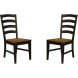 Stormy Ridge Chickory and Slate Black Ladderback Side Chair Set of 2