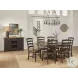 Stormy Ridge Chickory Black Extendable Oval Dining Room Set