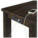 Stanford Taupe and Smokey Walnut Upholstered 4 Piece Bar Table Set with USB Charging