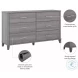 Somerset Platinum Gray 6 Drawer Dresser