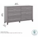 Somerset Platinum Gray 6 Drawer Dresser