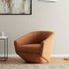 The Twist Elise Rust Accent Swivel Chair