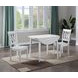 Naples White 42" Extendable Dining Table Set of 3