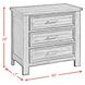 Damen Rich Cherry 3 Drawer Nightstand