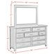 Damen Rich Cherry 9 Drawer Dresser and Rectangular Mirror