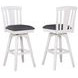 Summer Winds II Gray Fan Back Swivel Upholstered Barstool