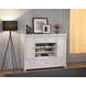 Summer Winds II White and Gray 3 Shelves Spirit Cabinet